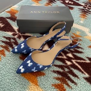 NEW IN BOX ANN TAYLOR Lainey Tie Dye Slingback Pump